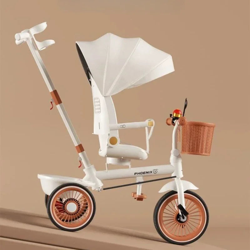 2025 New Push Tricycle Three-wheel Baby Stroller Lightweight Children's Bicycle Multifunctional Stroller