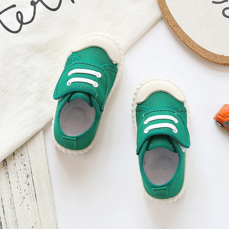 Children Leopard Canvas Shoes Toddler Infant Boy Sneakers Girl Candy Color Casual Shoes Baby Kids Breathable Soft Leisure Shoes