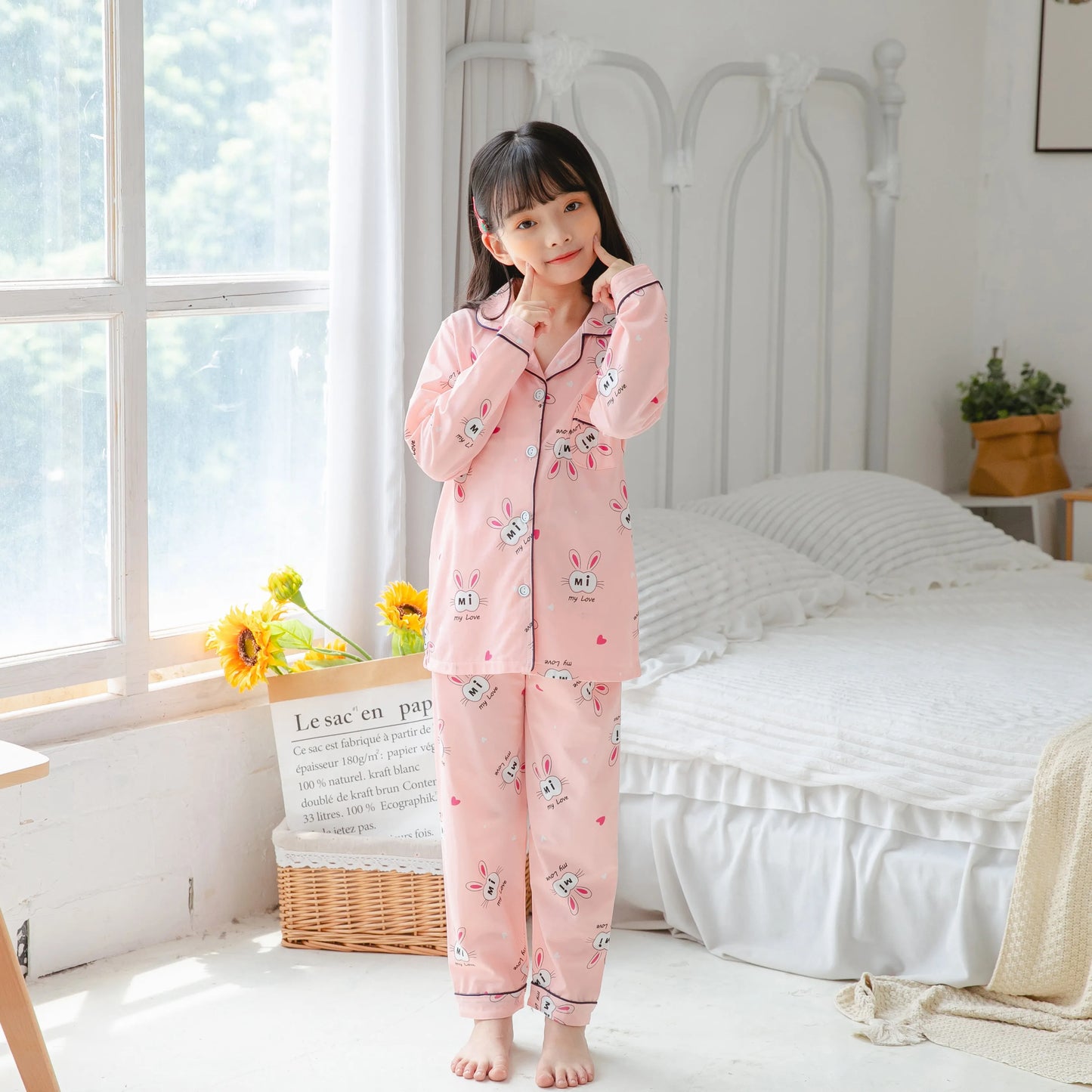 Summer Kids' Pajama Set – Soft Cotton Dinosaur Print Sleepwear for Boys and Girls, Comfortable Homewear for Toddlers and Children
