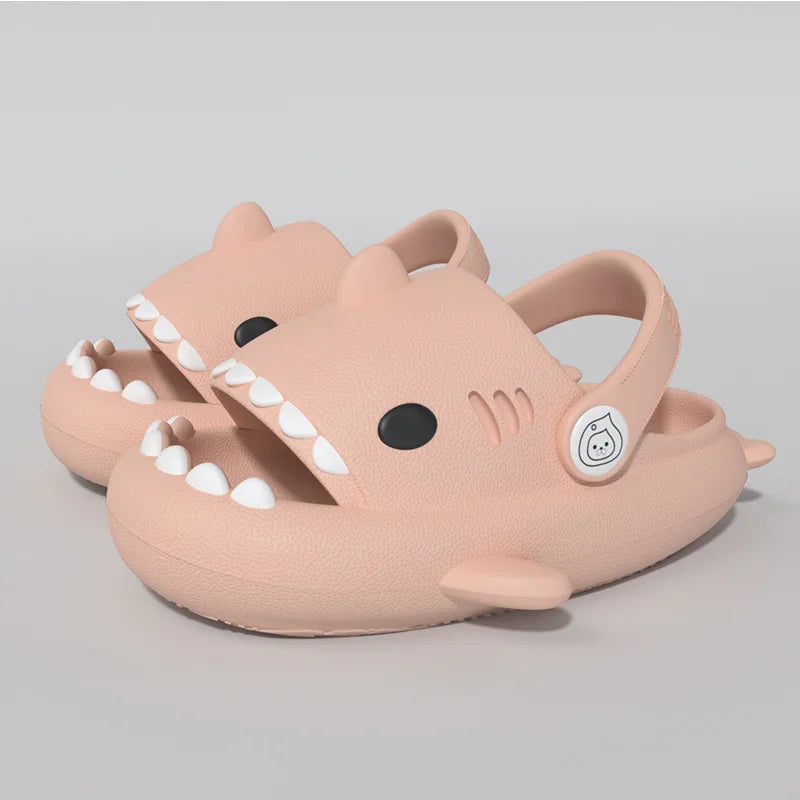 Unisex Shark Slide Sandals – Summer Couple & Kids' Soft Clogs Indoor/Outdoor Platform Slippers for Men and Women