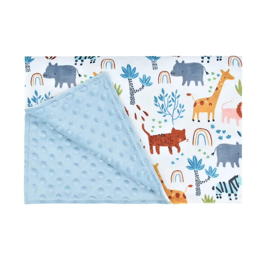 Name Personalised Custom Fleece Baby Blanket Kids Nursery Decor Swaddle Blanket Baby Blankets Newborn Gift Mother Kids 100*72cm