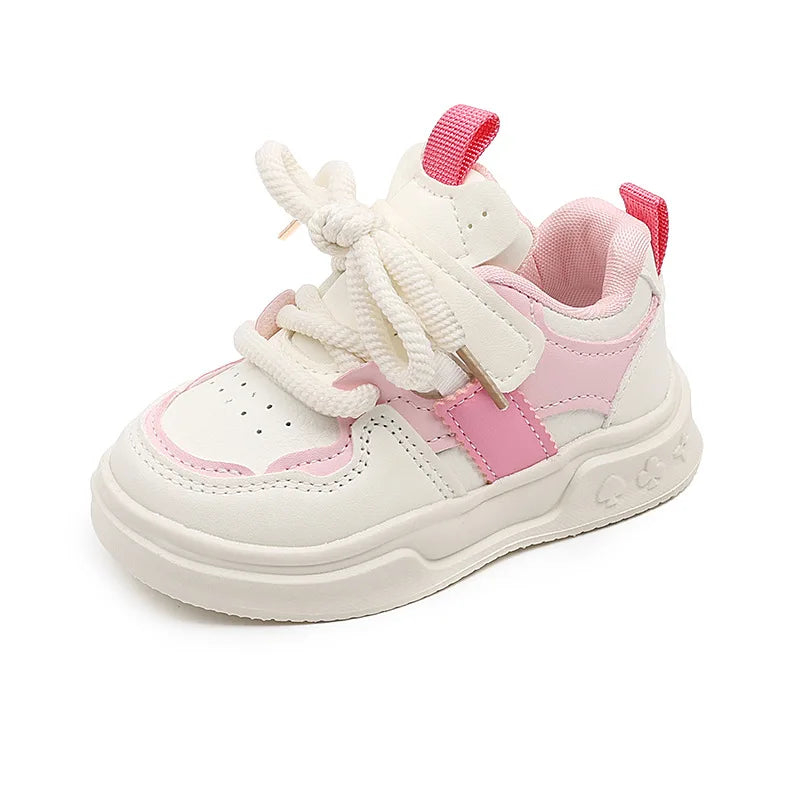 Children's Sneakers Kids Fashion Design White Non-slip Casual Shoes Boys Girls Breathable Sneakers Toddlers Outdoor Shoes I01123