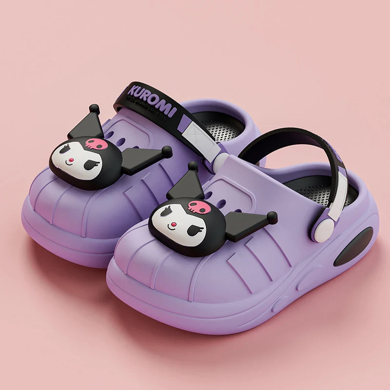 New Sanrio Hello Kitty Hole Sandals Slippers Kt Cat Sandals Kawaii Eva Anime Home Beach Shoes Summer Slippers Adult Kids Gifts