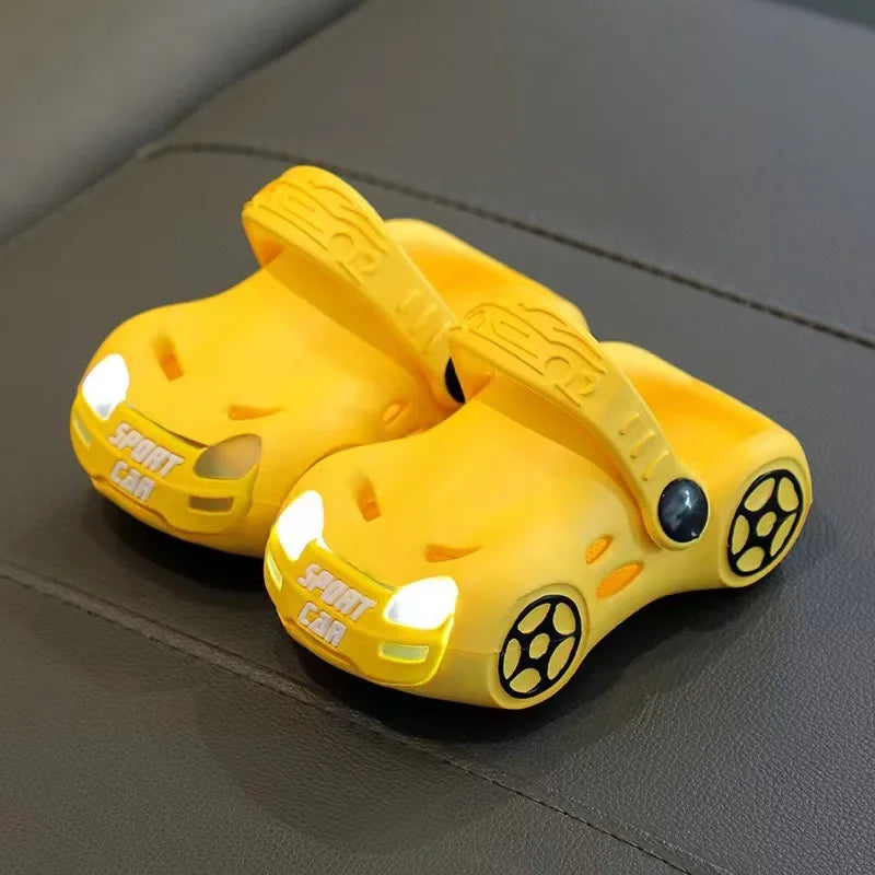 Sandalia Fashion Kids Sandals Summer New Shiny Sandals for Girls Cool Car Boy Sandals Ultra Light Non Slip Children Shoes тапки