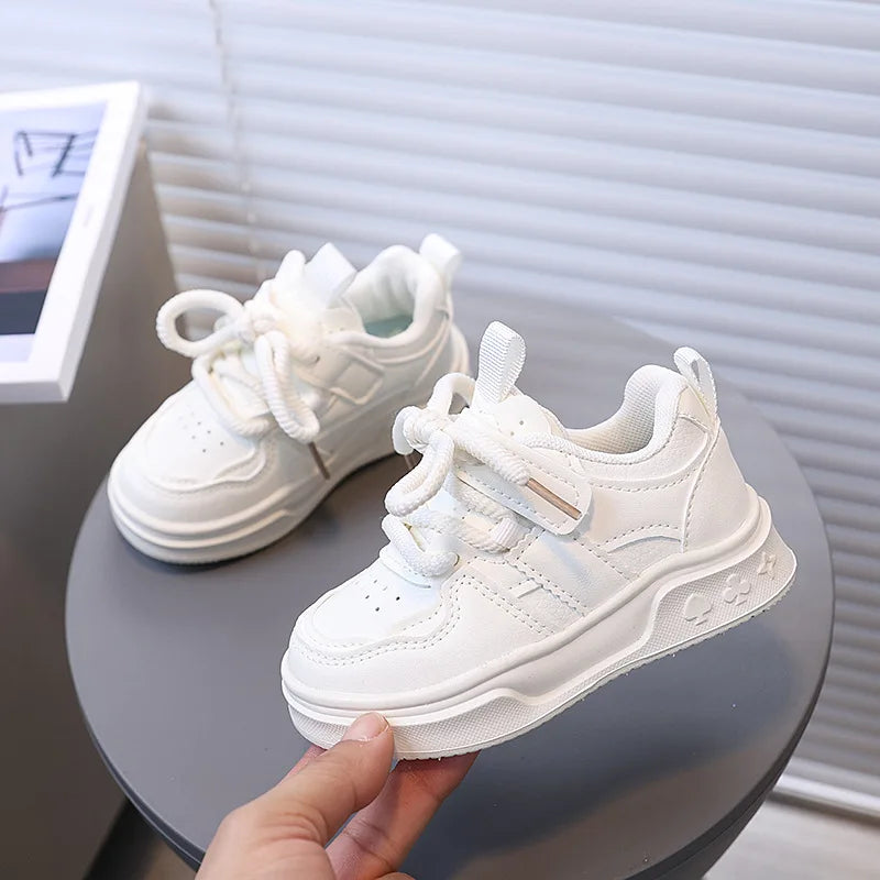 Children's Sneakers Kids Fashion Design White Non-slip Casual Shoes Boys Girls Breathable Sneakers Toddlers Outdoor Shoes I01123