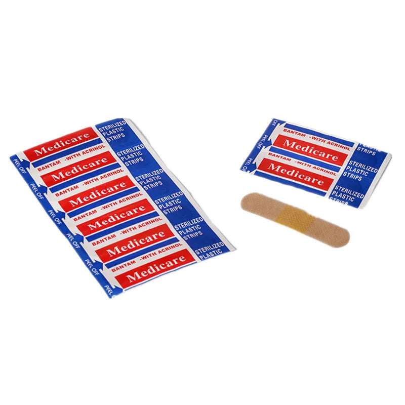 100pcs/lot Non Wovens Hemostasis Band Aid First Aid Strips Adhesive Bandages Wound Dressing Plaster Patch Woundplast