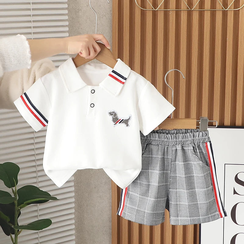 New Summer Baby Clothes Boys Casual Cotton Polo T Shirt Shorts 2Pcs/Set Toddler Costume Kids Children Outfits Infant Tracksuits
