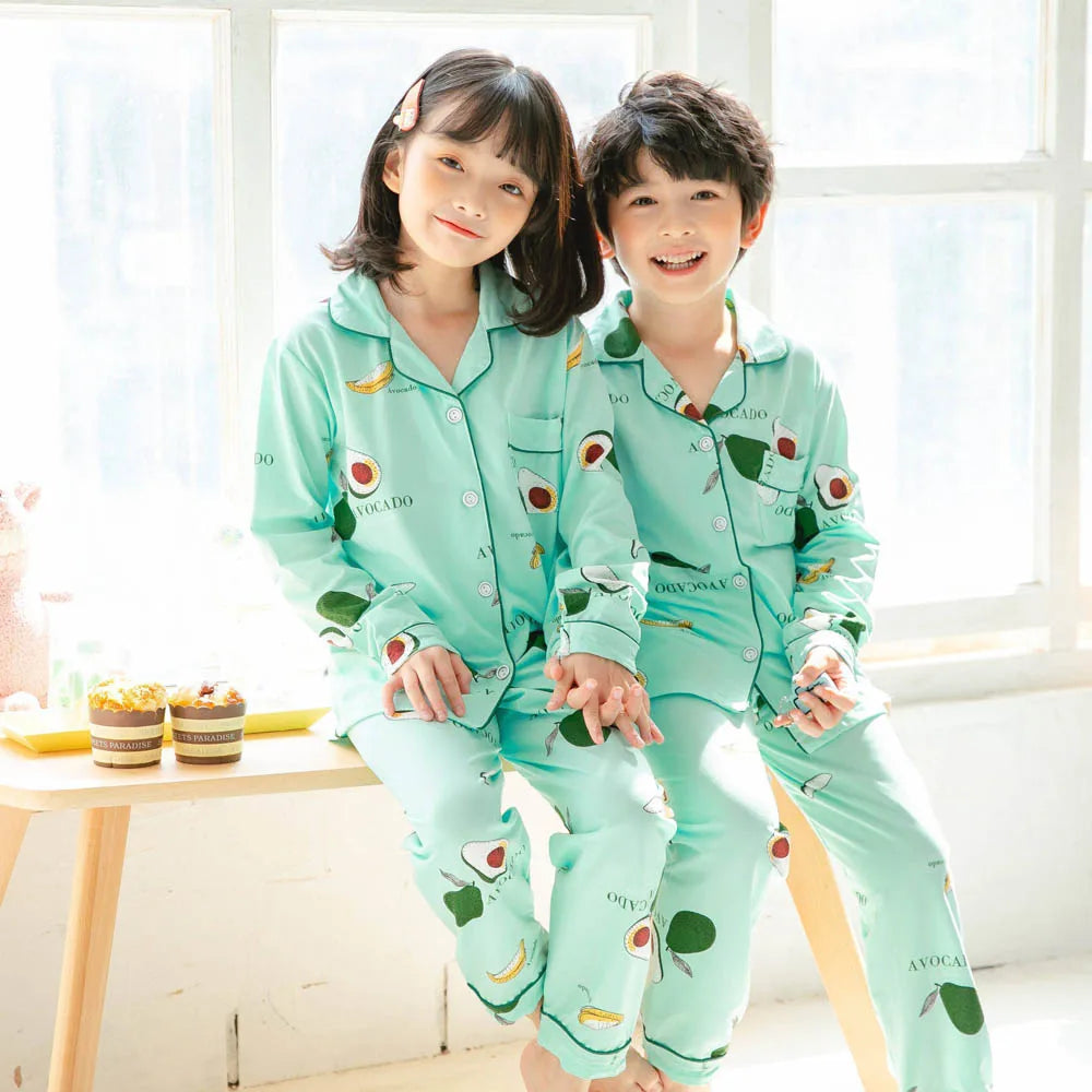 Summer Kids' Pajama Set – Soft Cotton Dinosaur Print Sleepwear for Boys and Girls, Comfortable Homewear for Toddlers and Children