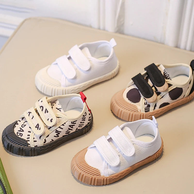 Children's Spring Canvas Shoes Children's Casual Shoes for Girls Comfort Kids Flat Sneakers