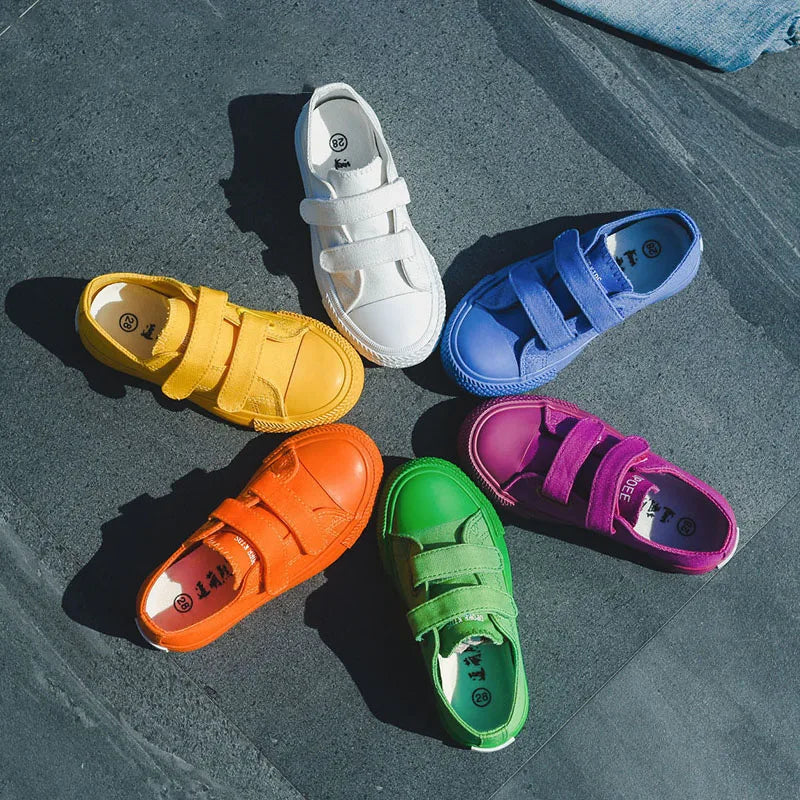 Children Canvas Shoes Boys Girls Sneakers High Top Spring Autumn Kids Casual Shoes Footwear Sports Teenagers