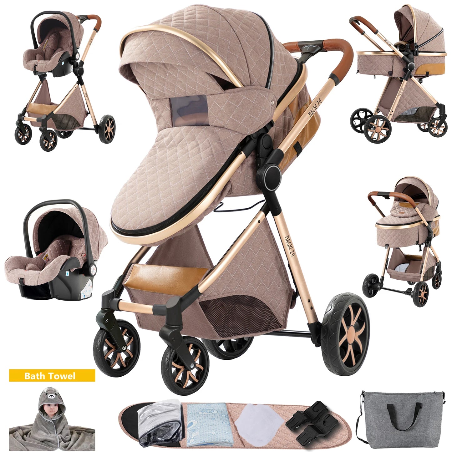 toddler stroller 3 in 1 strollers compact stroller baby stroller and car seat infant stroller mother kids travel system stroller