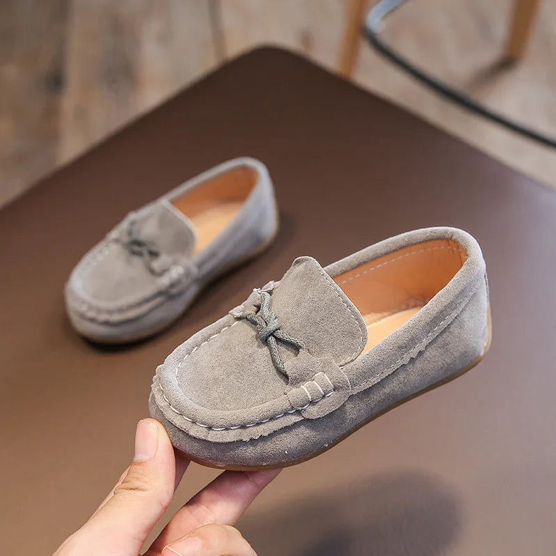 Classic Style Children Shoes Spring Autumn Little Kids Slip-on Shoes Boys Loafers Casual Sneakers Girls Soft PU Leather Moccasin