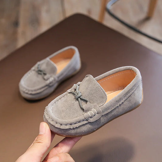 Classic Style Children Shoes Spring Autumn Little Kids Slip-on Shoes Boys Loafers Casual Sneakers Girls Soft PU Leather Moccasin