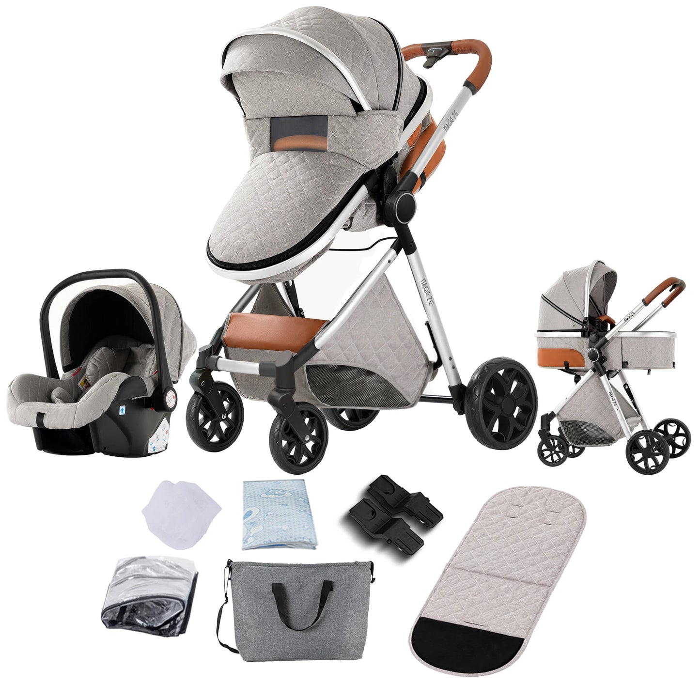 baby stroller lightweight strollers 3 in 1 Baby carriage baby cart Baby carriage 3 in 1 Multiple stroller cradle for newborns