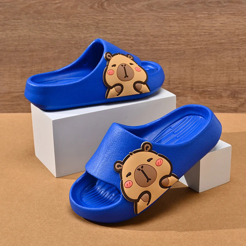 2025 Cute Capybara Design Non-slip Soft Sole Home Furnishing Slippers Slides Bathroom Beach Indoor Sandals EVA Material