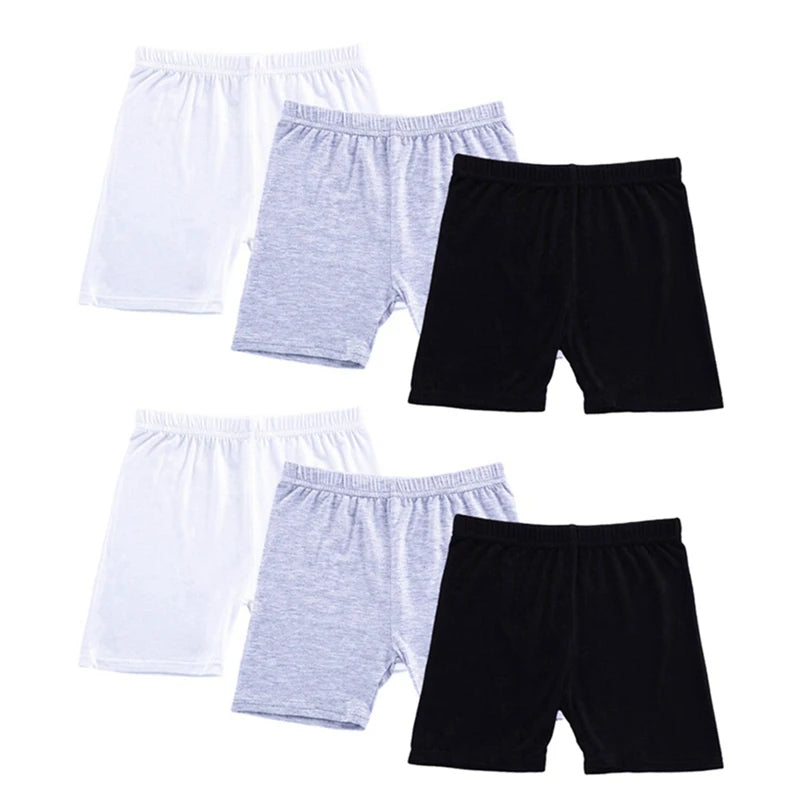 6Pcs/Set Candy Color Cotton Girls Short Safety Pants Kids Underwear Leggings Children Summer Cute Shorts Underpants for 2-10Y