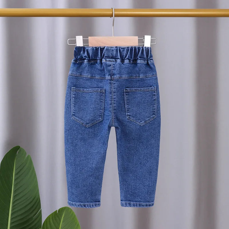Jeans for Kids Girls Trousers Spring Autumn 2023 New Bow Bell-bottomed Stretch Princess pants for children Girl Denim Pants