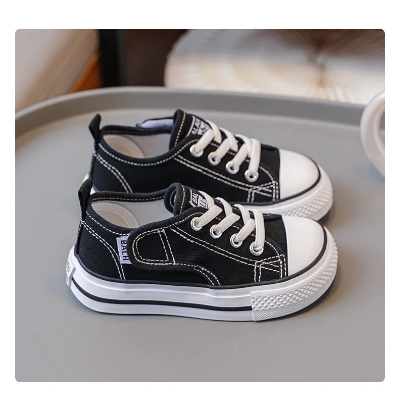 Children Canvas Shoes Sneakers Parent-Child Shoes Boys Shoes Girls Kindergarten White Cloth Shoes Small White Shoes Board Shoes