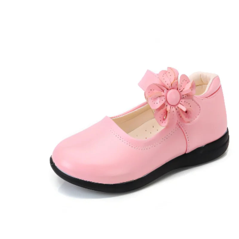 Leather Shoes for Children Wedding Dress Princess School Shoes Kids Summer Bow-knot Black Student Sandals