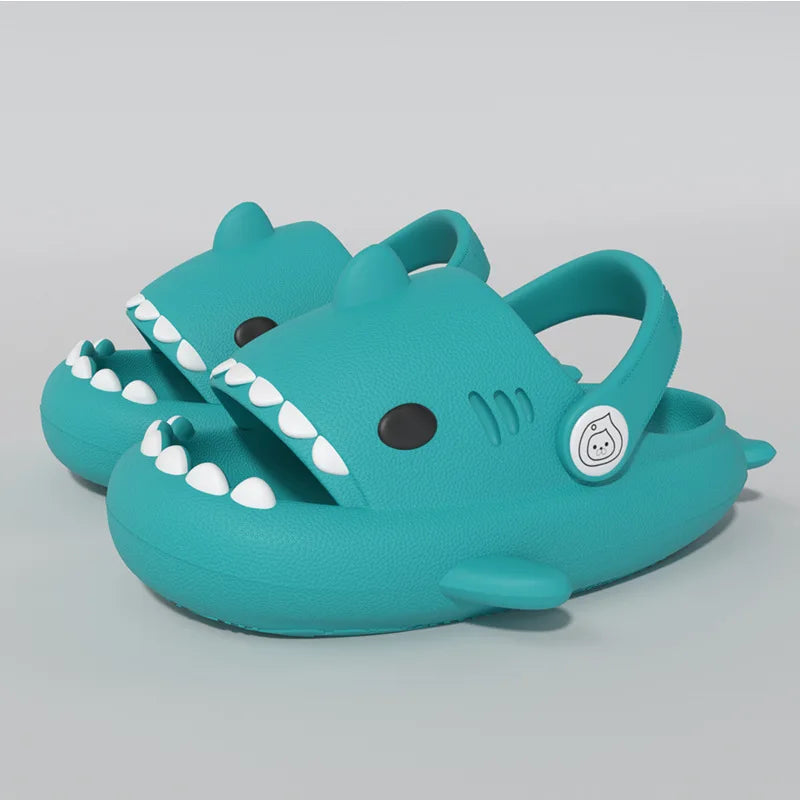 Unisex Shark Slide Sandals – Summer Couple & Kids' Soft Clogs Indoor/Outdoor Platform Slippers for Men and Women