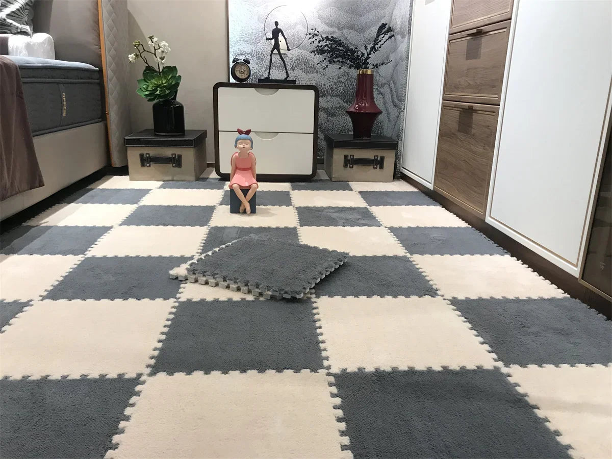 20pcs Activities Mat For Baby Soft Plush Kids Carpet Children's Play Rugs Toys EVA Foam Babies Puzzle Interlock Floor Mats 30*