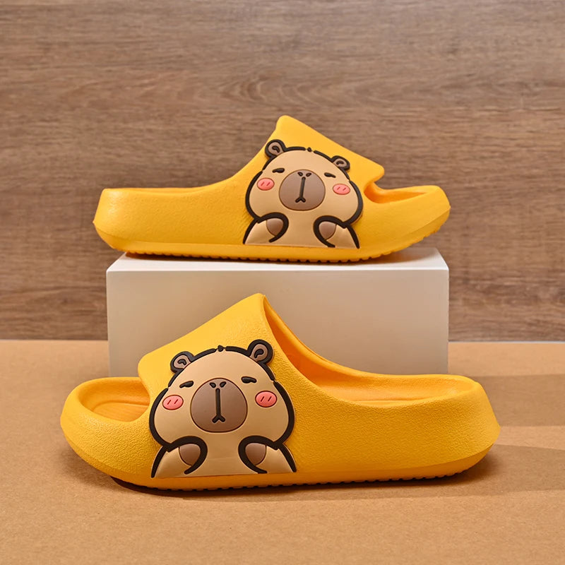 2025 Cute Capybara Design Non-slip Soft Sole Home Furnishing Slippers Slides Bathroom Beach Indoor Sandals EVA Material