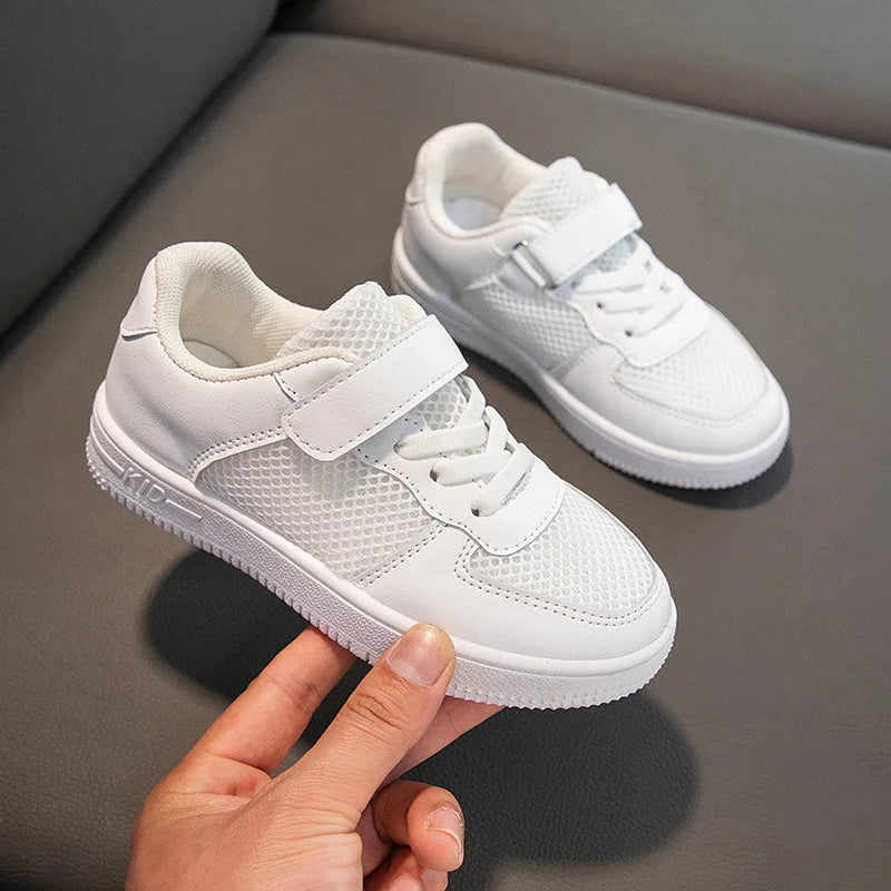 Children Casual Shoes Mesh Sneakers Boys Sport Breathable Tennis Sneaker Baby Girls Spring Fashion Shell White Running Shoes