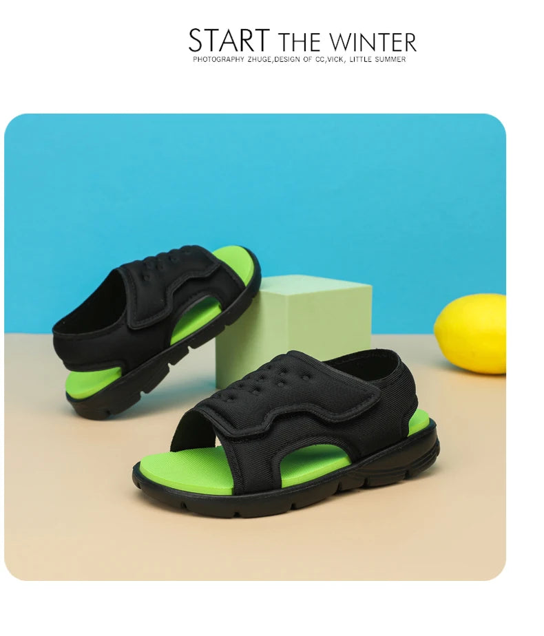 Summer Kids' Sandals – Non-Slip, Soft-Soled Beach & Sport Shoes for Toddlers and Young Children (Sizes 21–30)