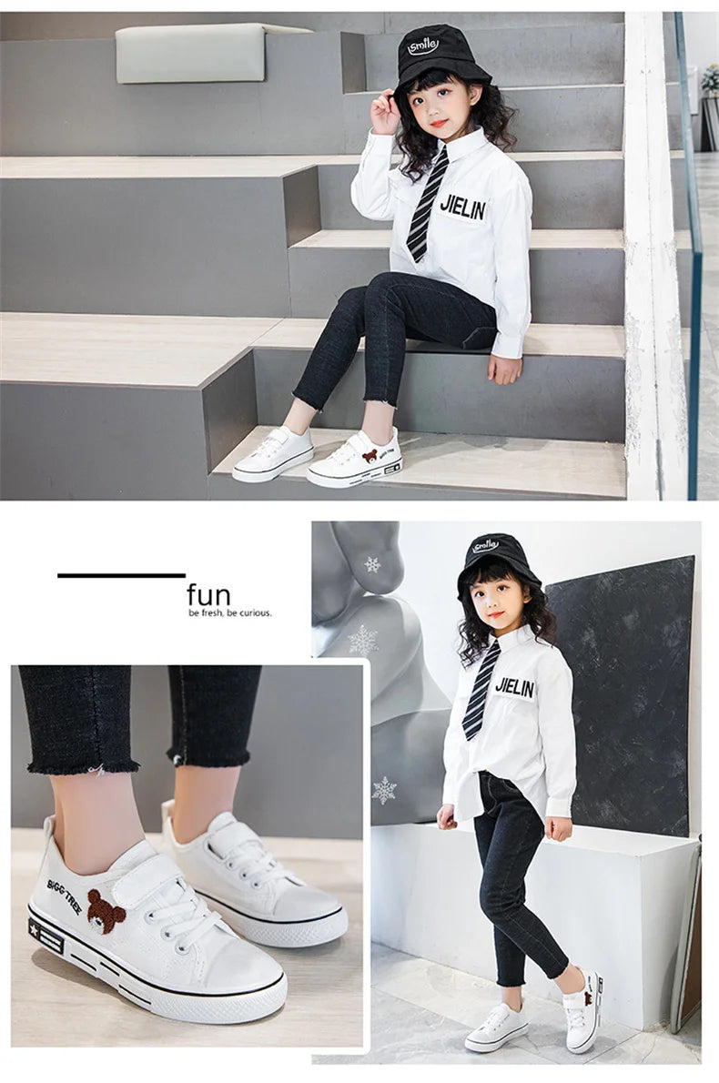 Children Casual Shoes Mesh Sneakers Boys Sport Breathable Tennis Sneaker Baby Girls Spring Fashion Shell White Running Shoes