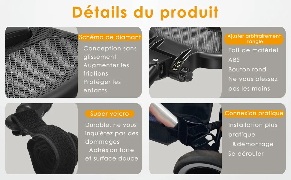 Portable Buggy Board With Seat Universal Kiddy Boards Pram Standing Board 360° Rotation Pram Accessory For Children 25kg