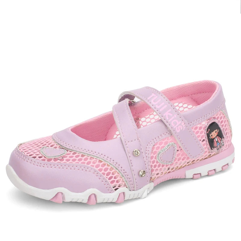Girls Sandals Gladiator Cartoon Soft Children Non-slip Beach Shoes Kids Summer Floral Sandals Princess Shoes Fashion Cute