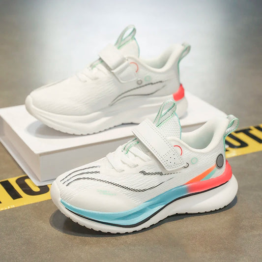 Children's professional badminton shoes Boys summer ultra light shock absorber student Velcro breathable sneakers