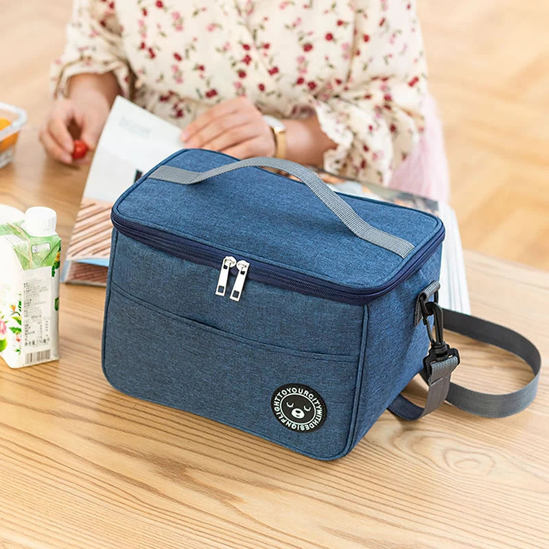 Insulated Lunch Box Men Women Travel Portable Camping Picnic Bag Cold Food Cooler Thermal Bag Kids Insulated Case With Strap 1