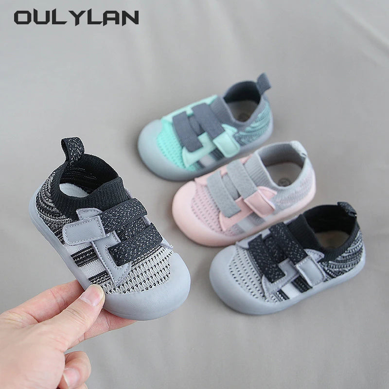 Breathable Knit Mesh Spring Summer 1-3 Year Old Baby Walking Shoes Soft Sole for Boys and Girls Sneakers Children Mesh Shoes