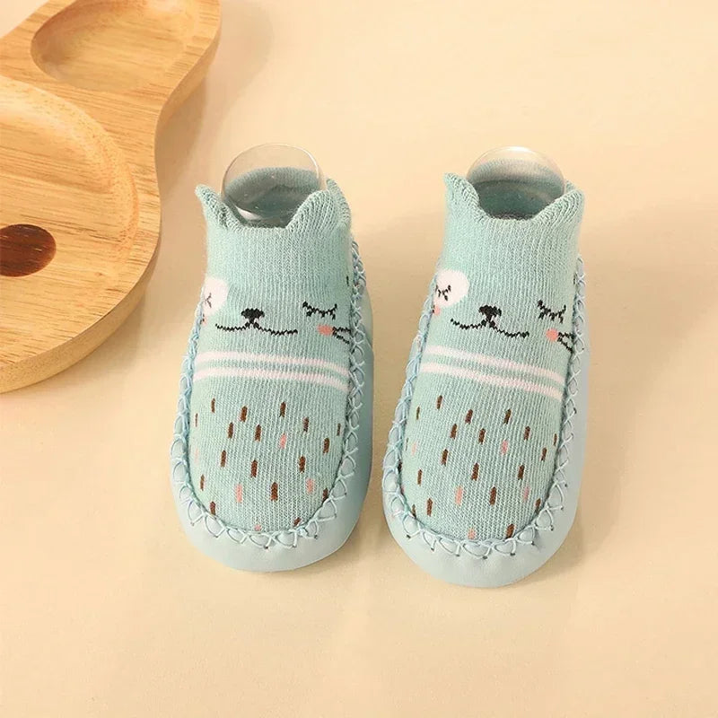Baby Socks Slippers With Rubber Soles Girl Boy Infant Newborn Children Floor Socks Shoes Anti Slip Soft Sole Toddlers Indoor