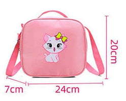 Pink Cat Backpack for Girls – Cute Bowknot Cartoon School Bag, Princess Style Bookbag for Kindergarten and Primary School