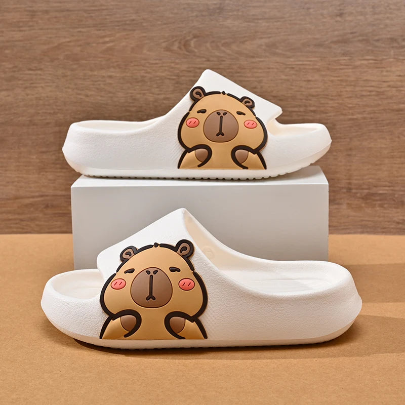 2025 Cute Capybara Design Non-slip Soft Sole Home Furnishing Slippers Slides Bathroom Beach Indoor Sandals EVA Material