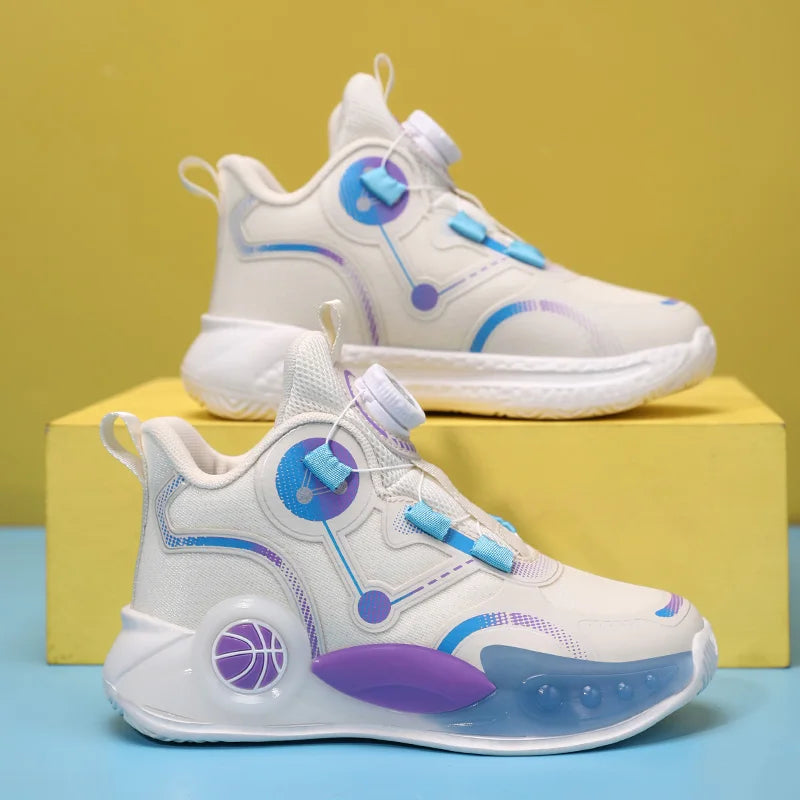 Luxury Children Shoes Boy Basketball Sneaker Fashion High Top School Sports Tennis 4 To 12 Years Kids Shoes Sneaker for Boy