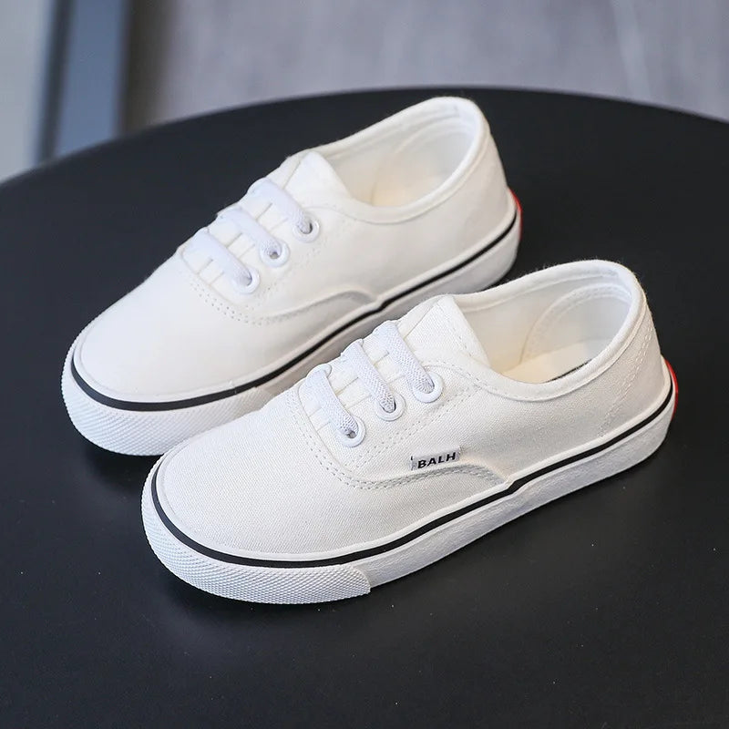 Kindergarten Shoes Spring and Fall Children's White Shoes Boys Board Shoes Cloth Shoes Performance Shoes Children Canvas Shoes