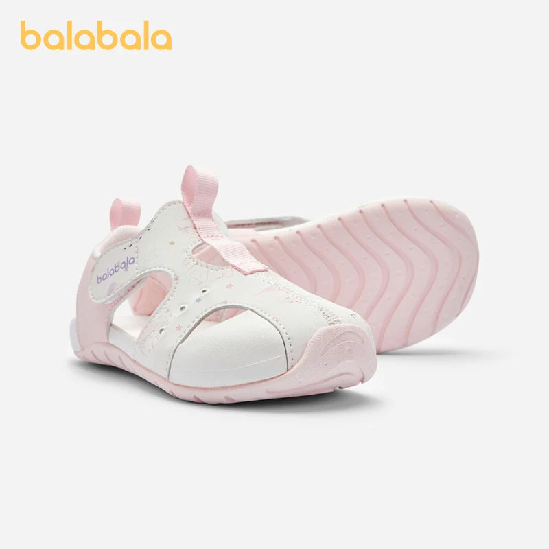 Balabala Children's Sports Sandals Boys Girls 2025 Summer New Breathable Children Shoes Trendy Comfortable Soft Sole Shoes