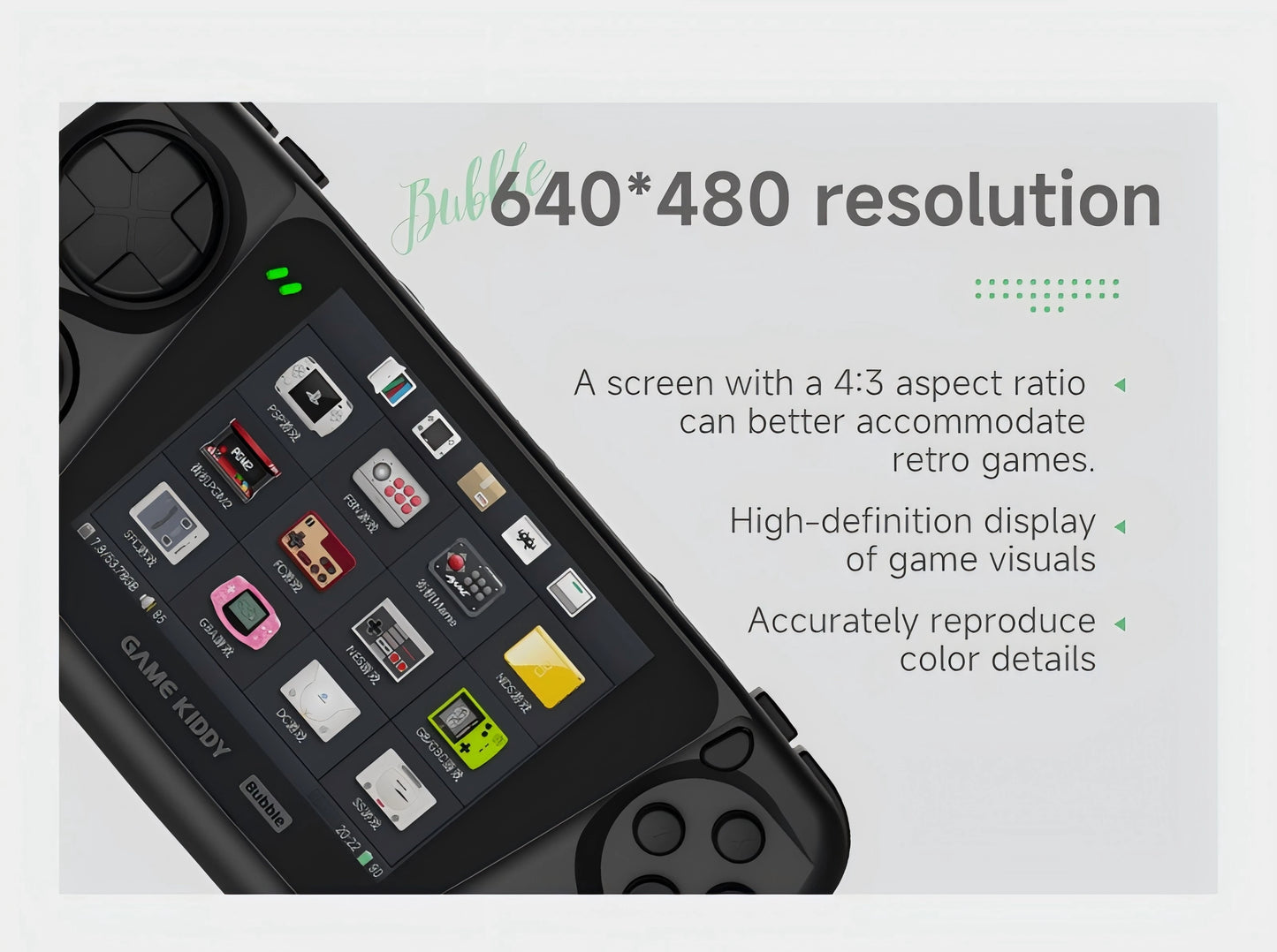 GKD Kiddy Bubble 3.5Inch 4000ma Game Machine Rk3566 Processor Hdmi Video Output Portable Retro Nostalgic Handheld Game Machine