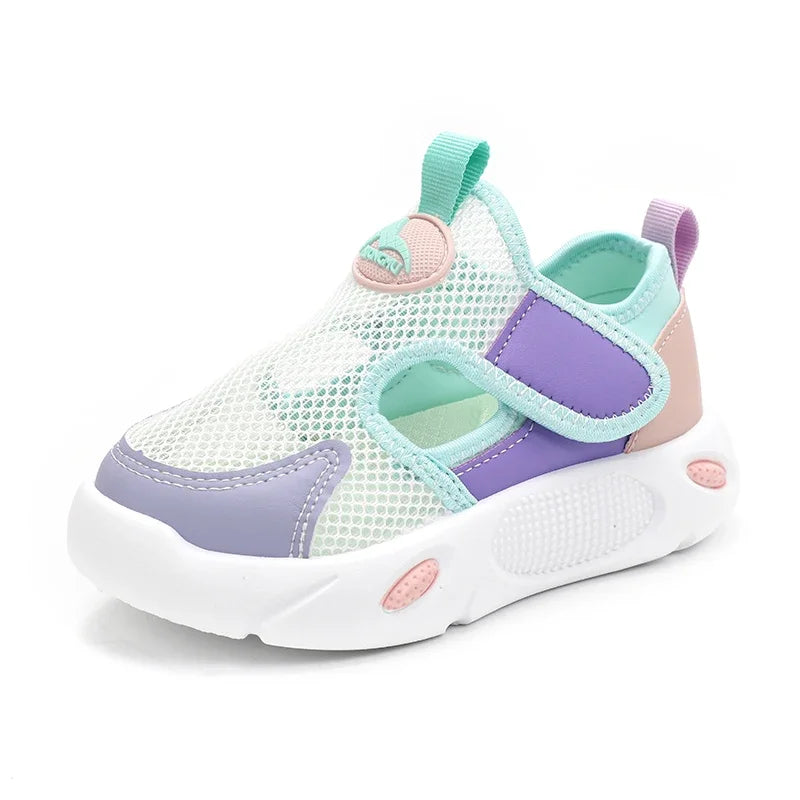Summer Kids Boys Shoes Breathable Mesh Running Shoes For Girls Lightweight Hook Loop Toddler Shoes Child Sneakers tenis infantil