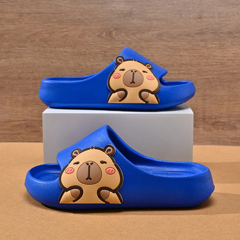 2025 Cute Capybara Design Non-slip Soft Sole Home Furnishing Slippers Slides Bathroom Beach Indoor Sandals EVA Material