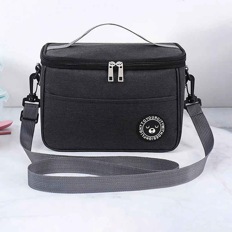 Insulated Lunch Box Men Women Travel Portable Camping Picnic Bag Cold Food Cooler Thermal Bag Kids Insulated Case With Strap 1