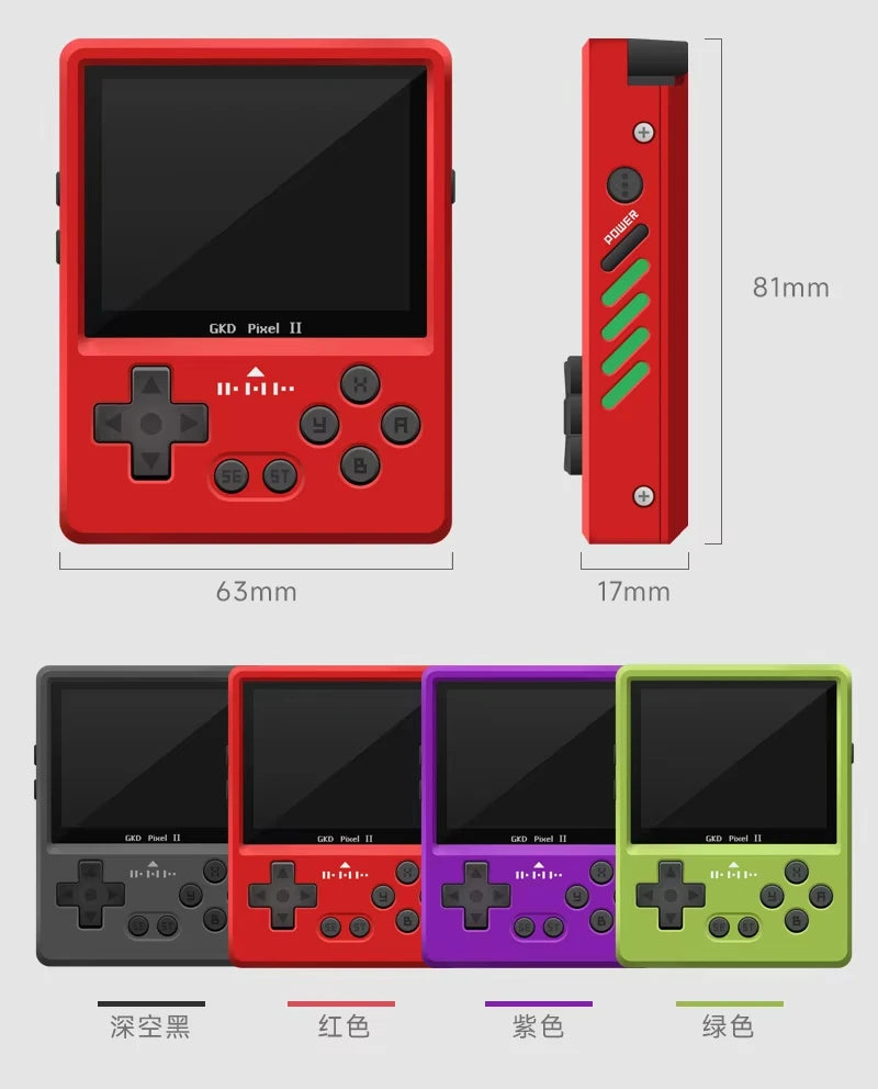Gkd Pixel 2 - Game Kiddy Pixel 2.4 Inch Ips Screen Rk3326s Aluminium Alloy Available In Game Console Cnc Gamer Gifts Customized