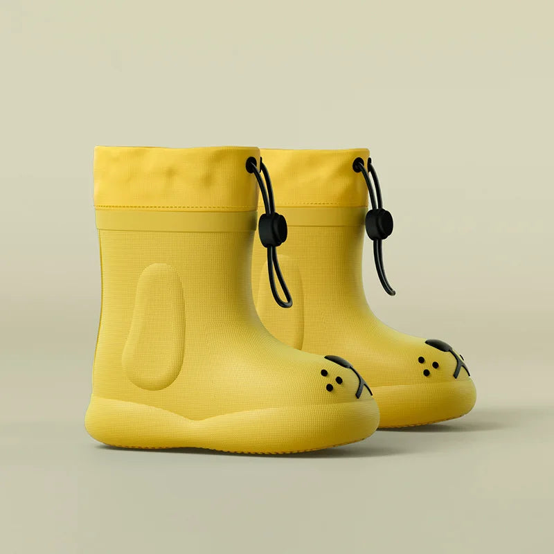 rain boots children kids waterproof rain boots boy safety children rain shoes for girls EVA stock decorative