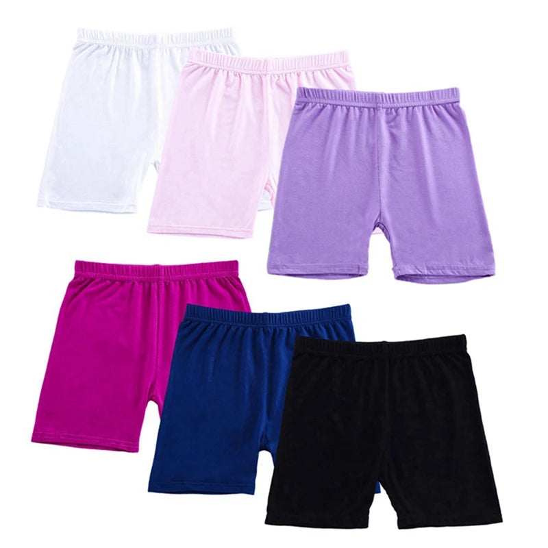 6Pcs/Set Candy Color Cotton Girls Short Safety Pants Kids Underwear Leggings Children Summer Cute Shorts Underpants for 2-10Y