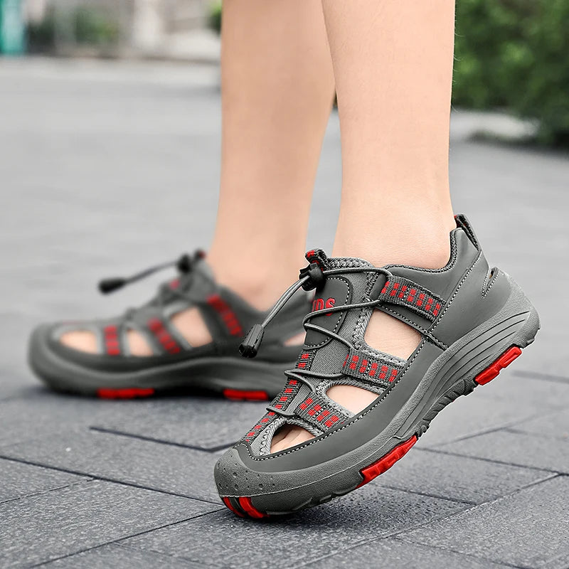 Boys Outdoor Sandals Brand Children Breathable Summer School Sports Shoes New Children's Soft Non-slip Beach Sandals Size 30-39