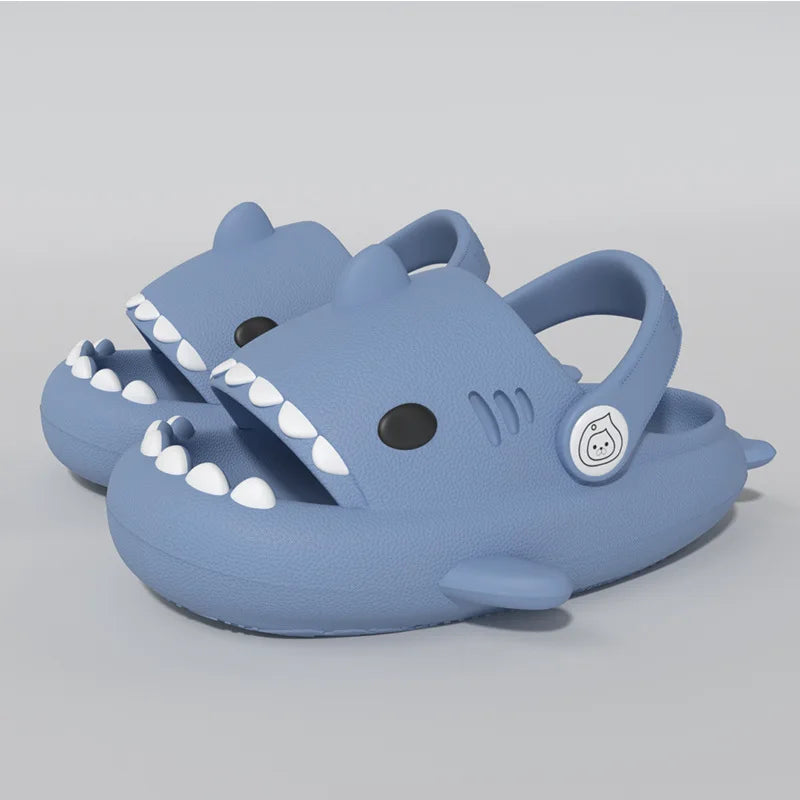 Unisex Shark Slide Sandals – Summer Couple & Kids' Soft Clogs Indoor/Outdoor Platform Slippers for Men and Women