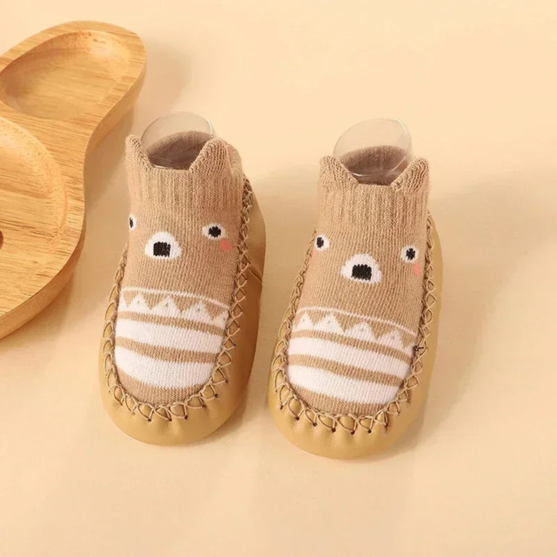 Baby Socks Slippers With Rubber Soles Girl Boy Infant Newborn Children Floor Socks Shoes Anti Slip Soft Sole Toddlers Indoor